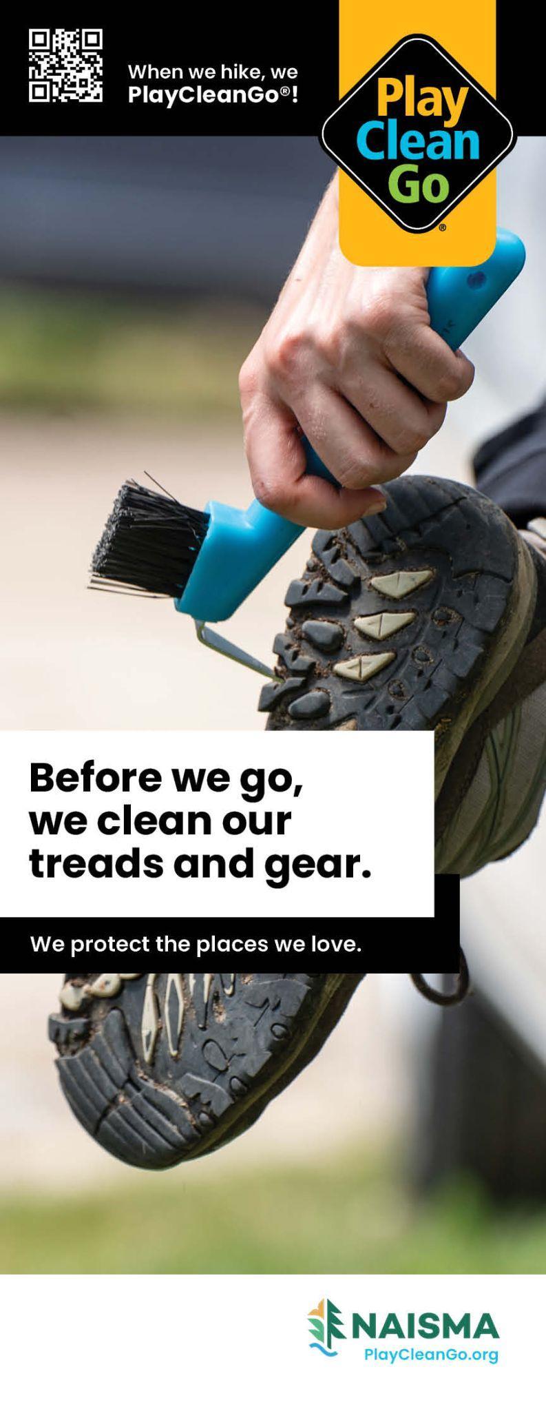 Before we go, we clean our treads and gear. — banner
