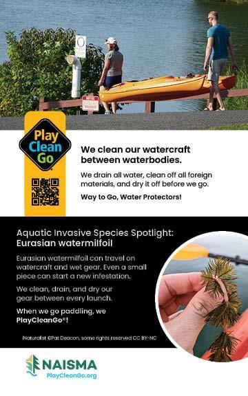 We don’t portage with aquatic invasive species. — rack card, back